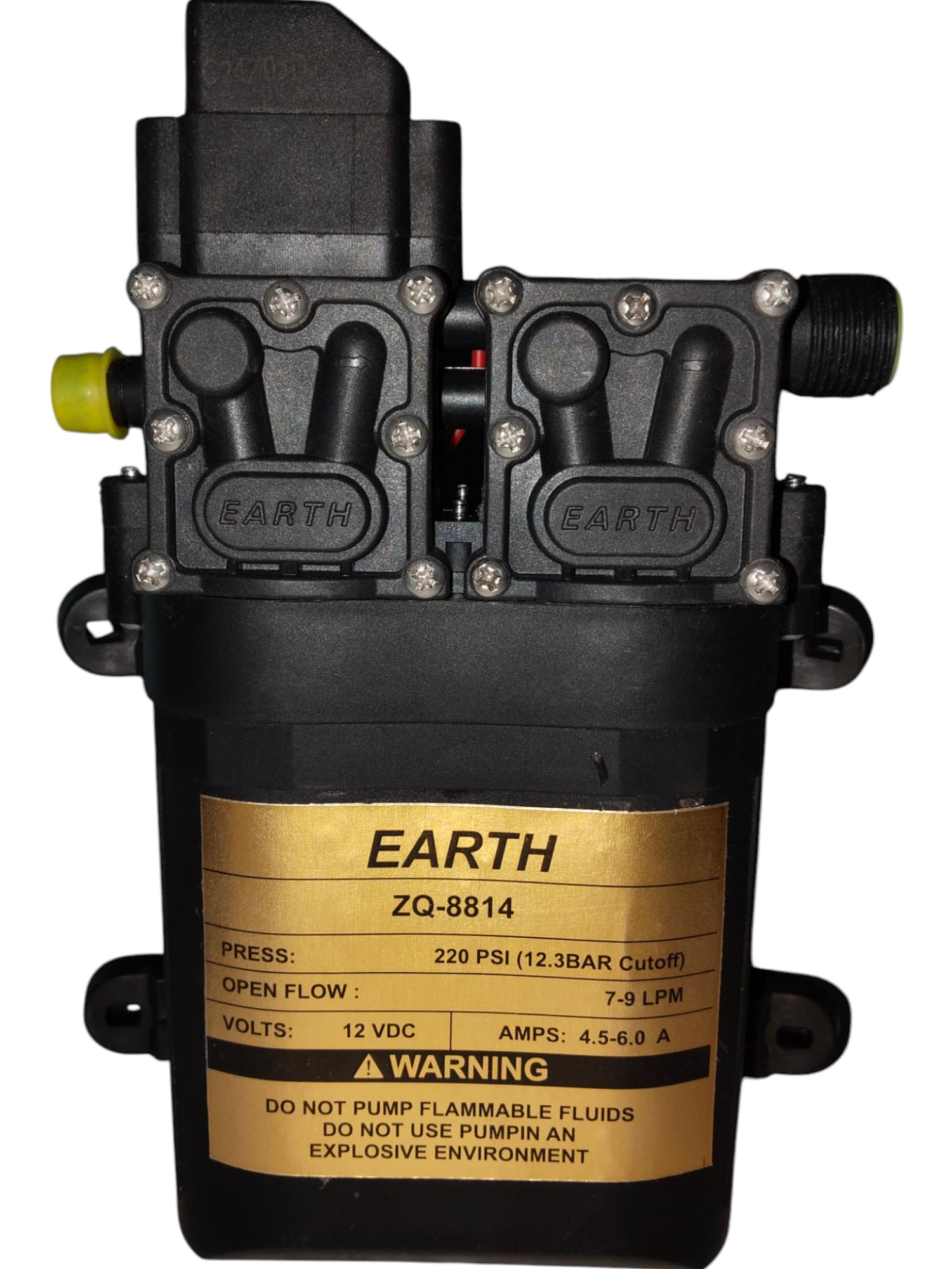 TAJ SUPER Earth DC Water Pump, 12V, 220 PSI UNIT, Double 7-9 LPM